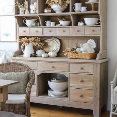 How I Style our Hutch for Fall