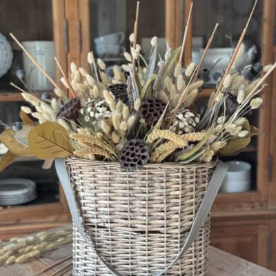 How to Style a Fall Basket Arrangement